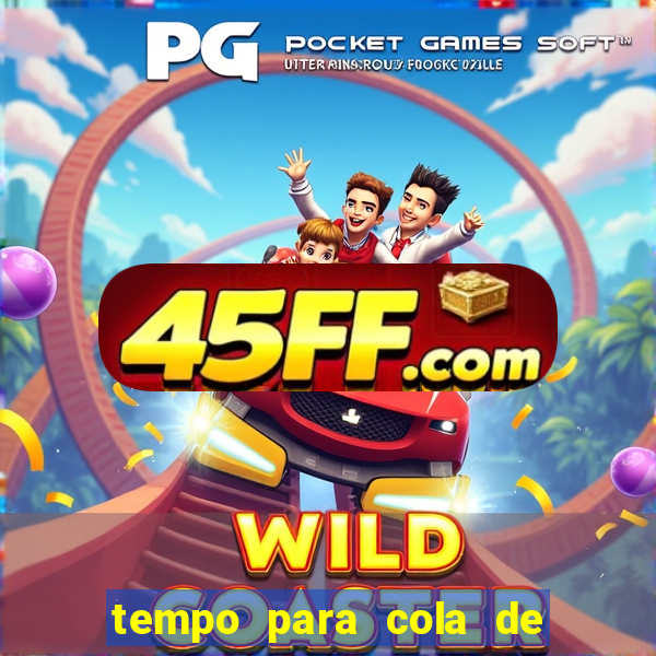 tempo para cola de cano secar